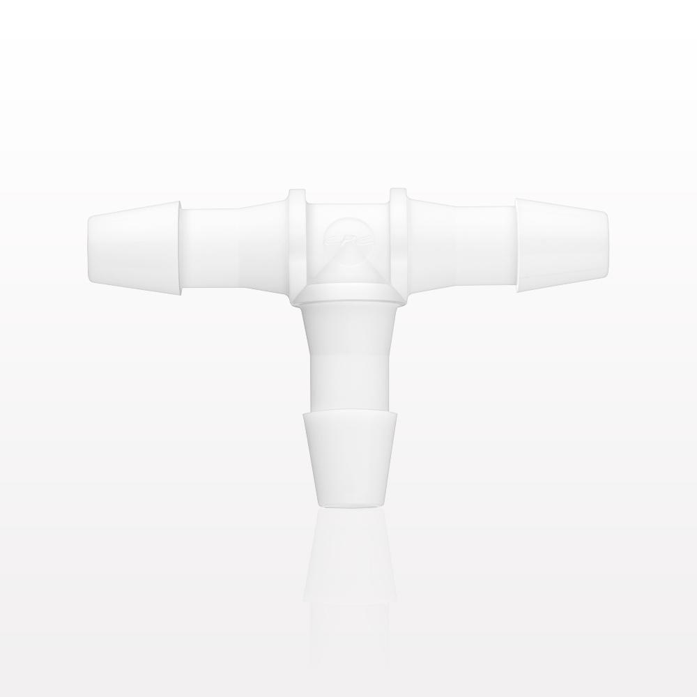 T Connector, Barbed, White, 100/Bag