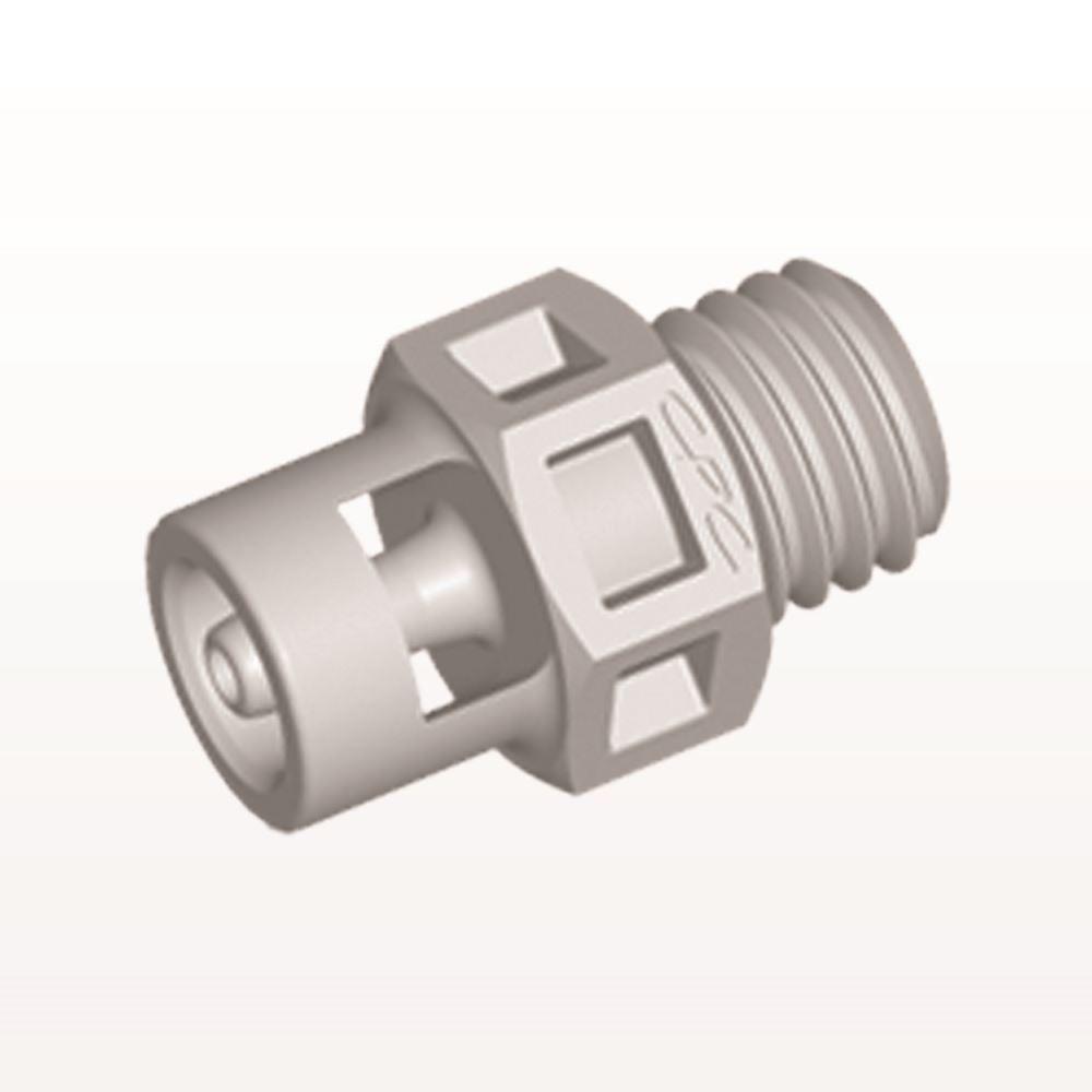 Threaded Connector, Barbed, Natural, 100/Bag