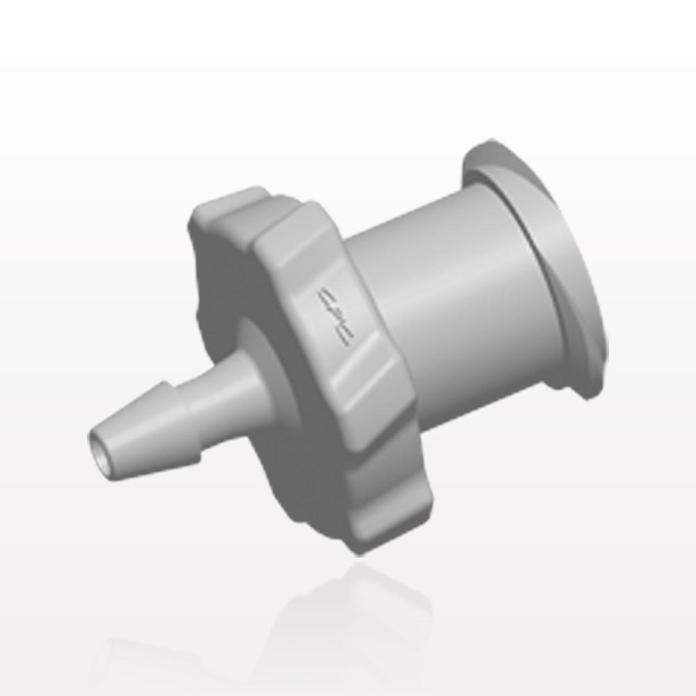 Female Luer Lock, Barbed, Natural, 100/Bag