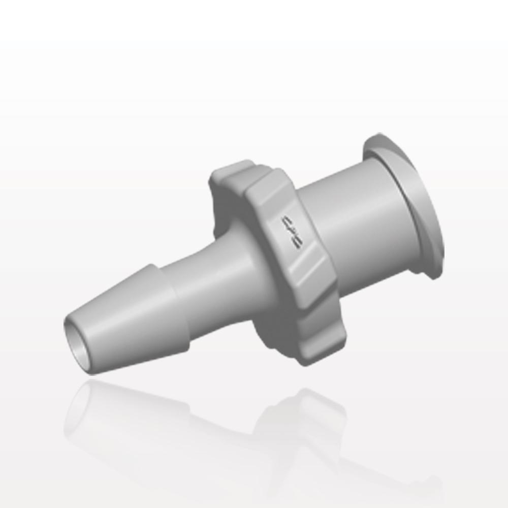 Female Luer Lock, Barbed, Natural, 100/Bag