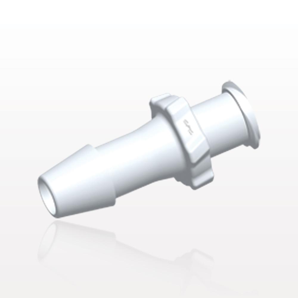 Female Luer Lock, Barbed, Natural, 100/Bag