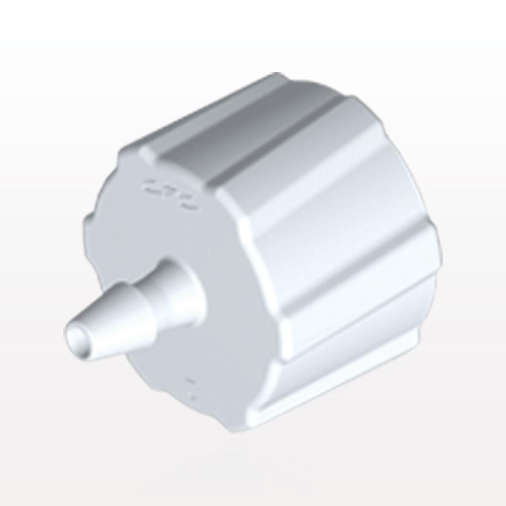 Male Luer Lock, Barbed, White, 100/Bag