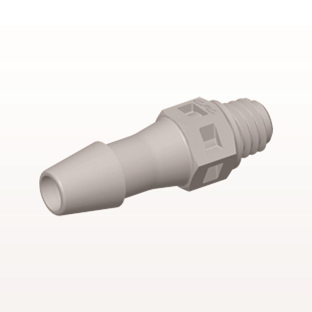 Threaded Connector, Barbed, Natural, 100/Bag