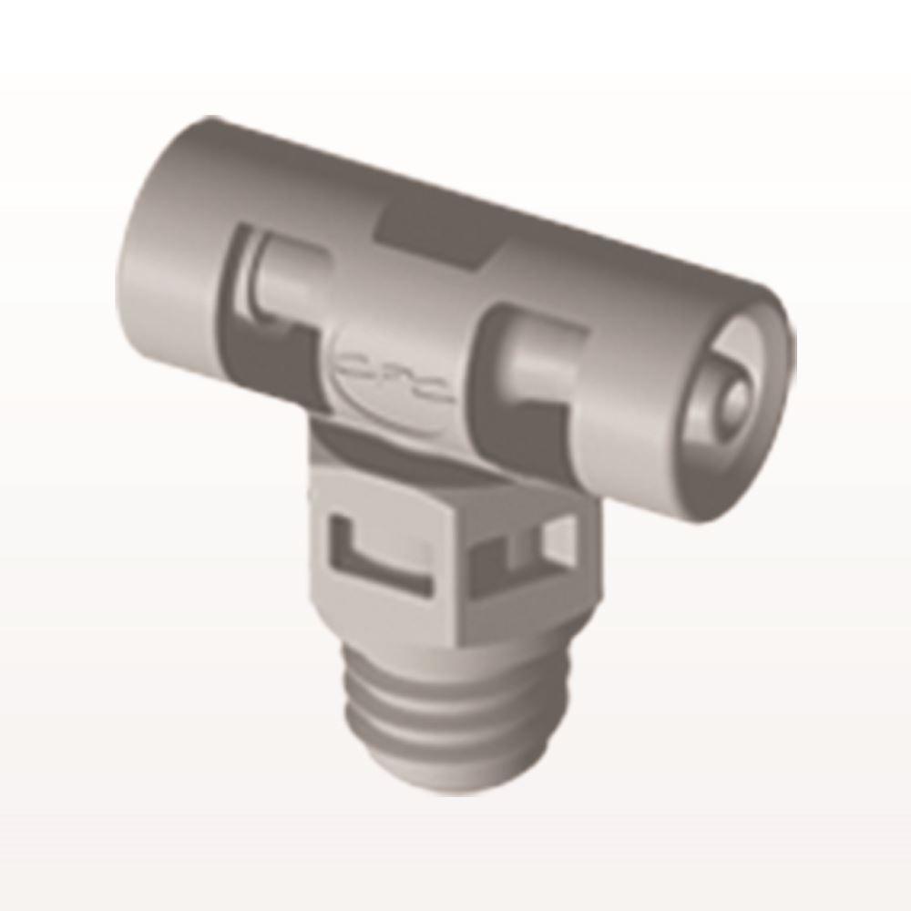 Threaded T Connector, Barbed, Natural, 100/Bag