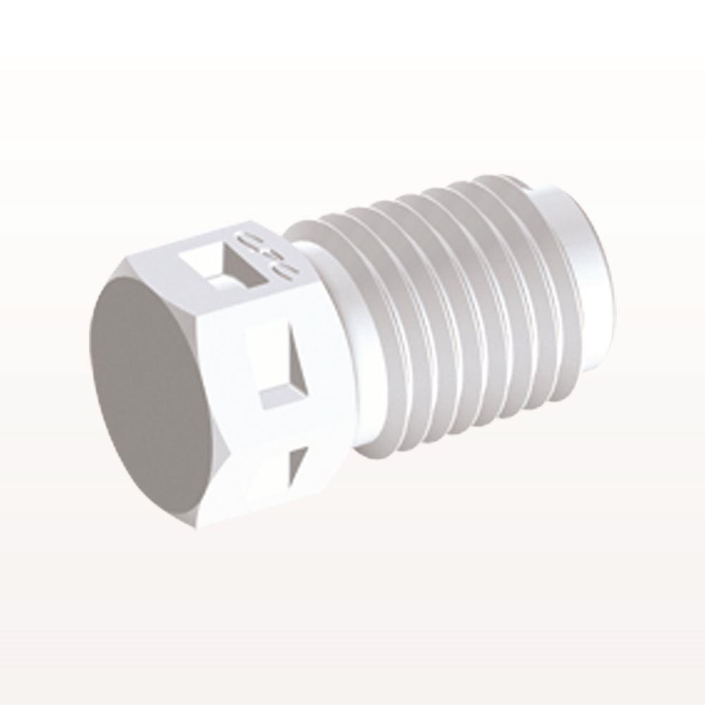 Threaded Plug, White, 100/Bag
