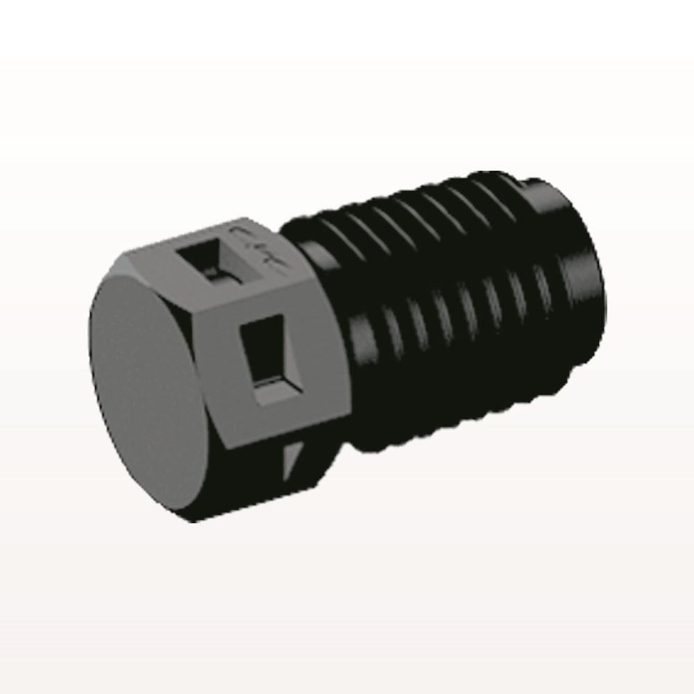 Threaded Plug, Black, 100/Bag