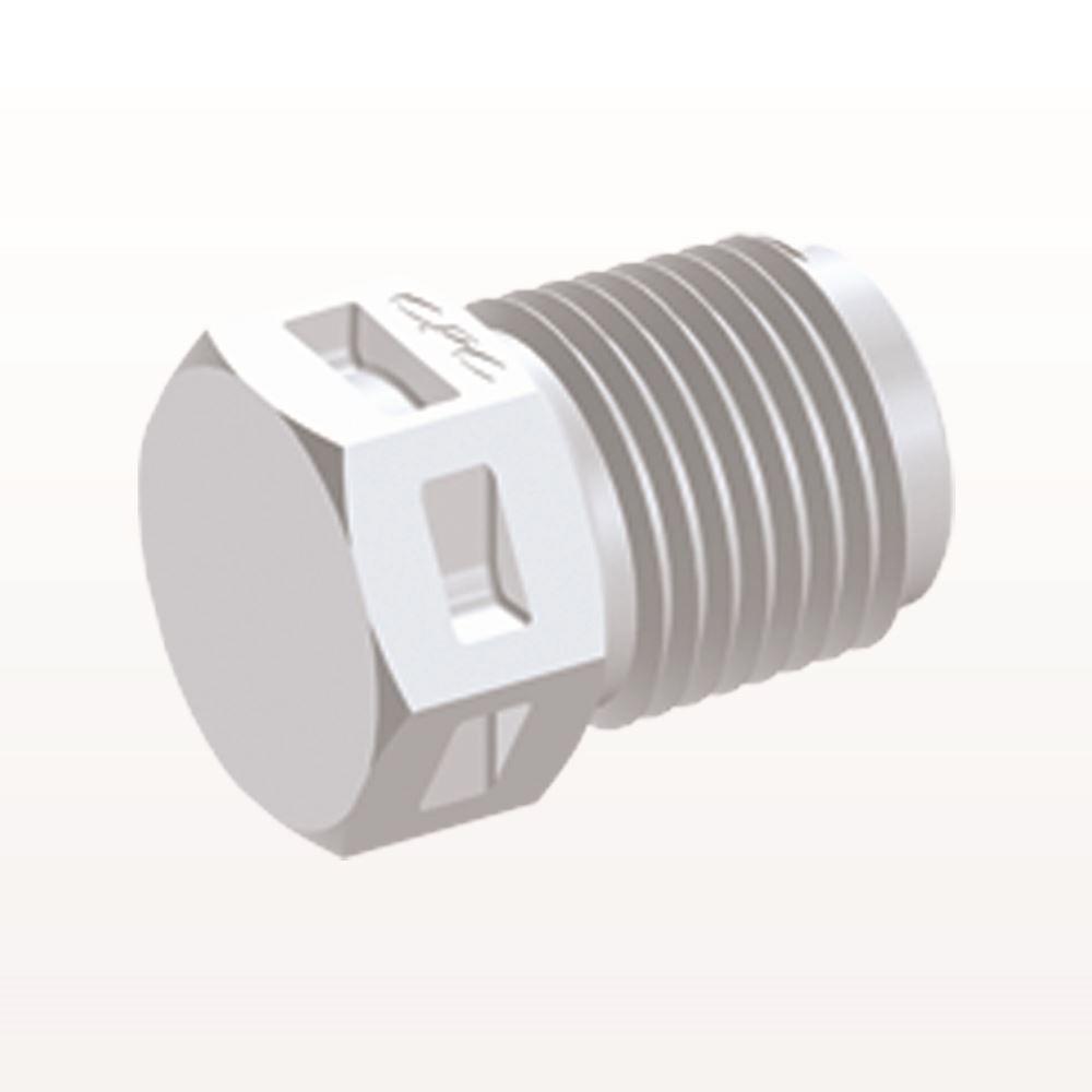 Threaded Plug, White, 100/Bag