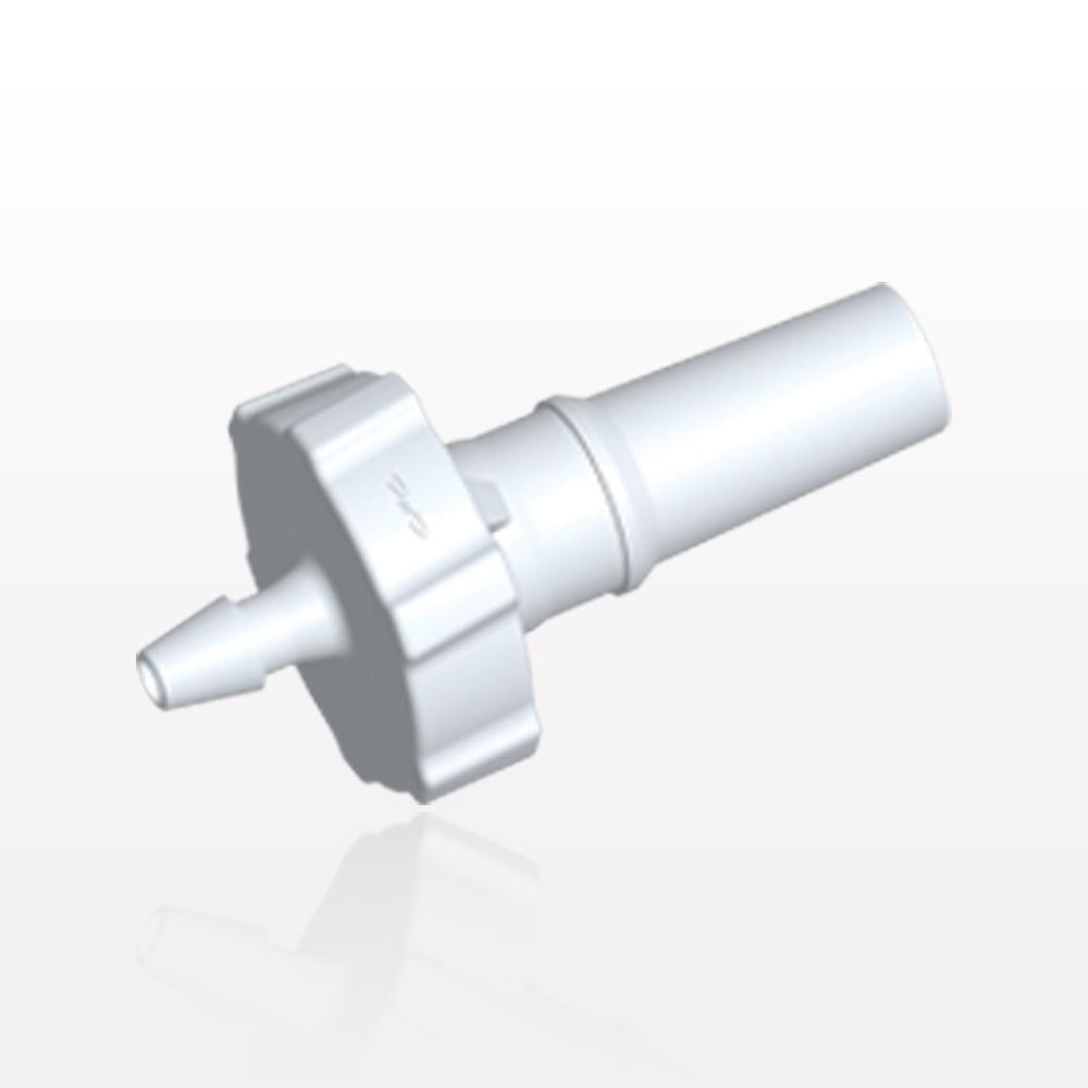 Male Luer Slip, Barbed, White, 100/Bag