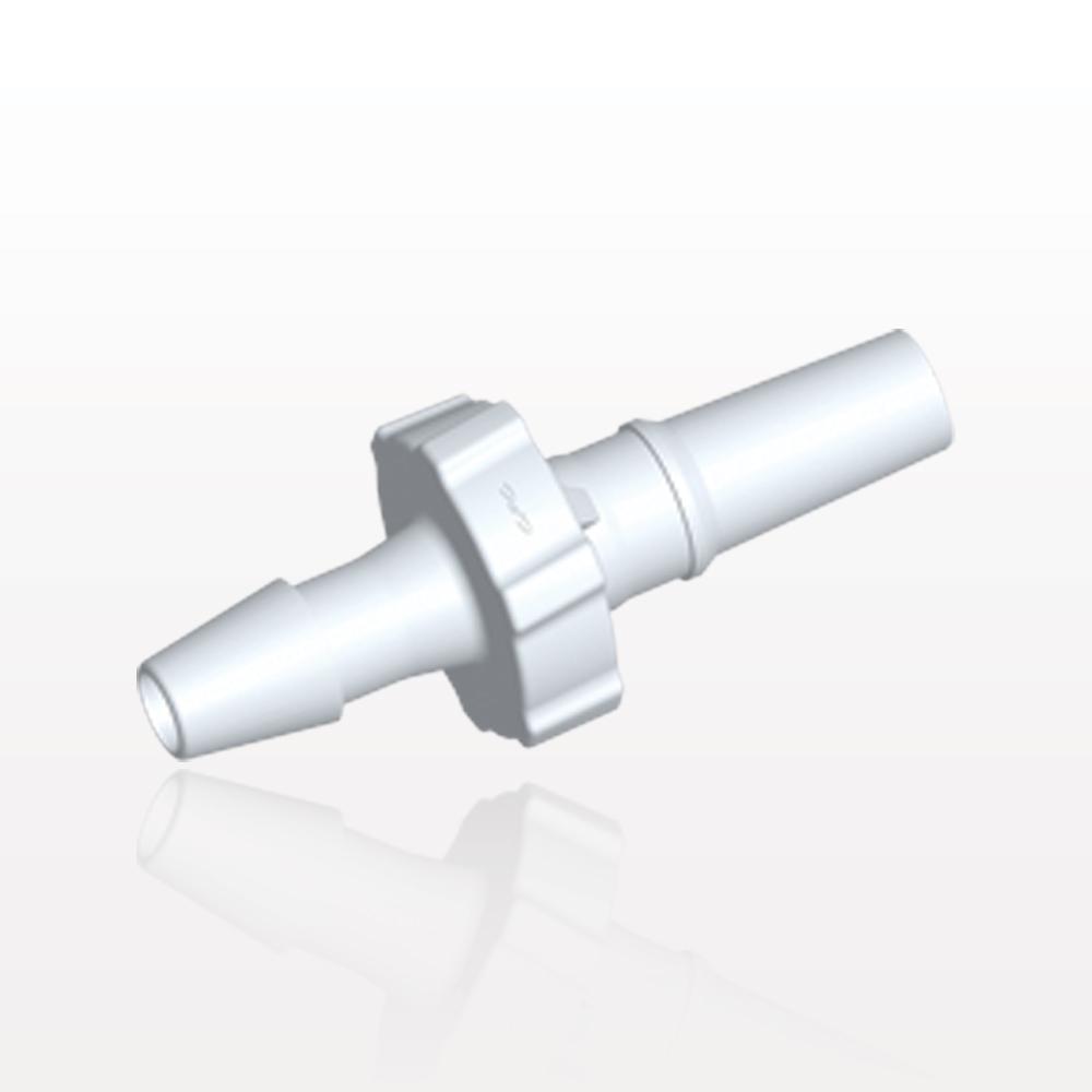 Male Luer Slip, Barbed, White, 100/Bag