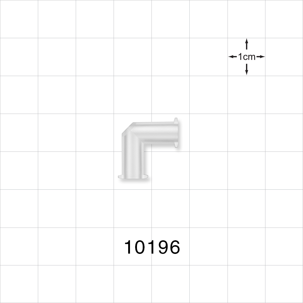 Elbow Connector, Female Luer Lock, Female Luer Lock, Natural