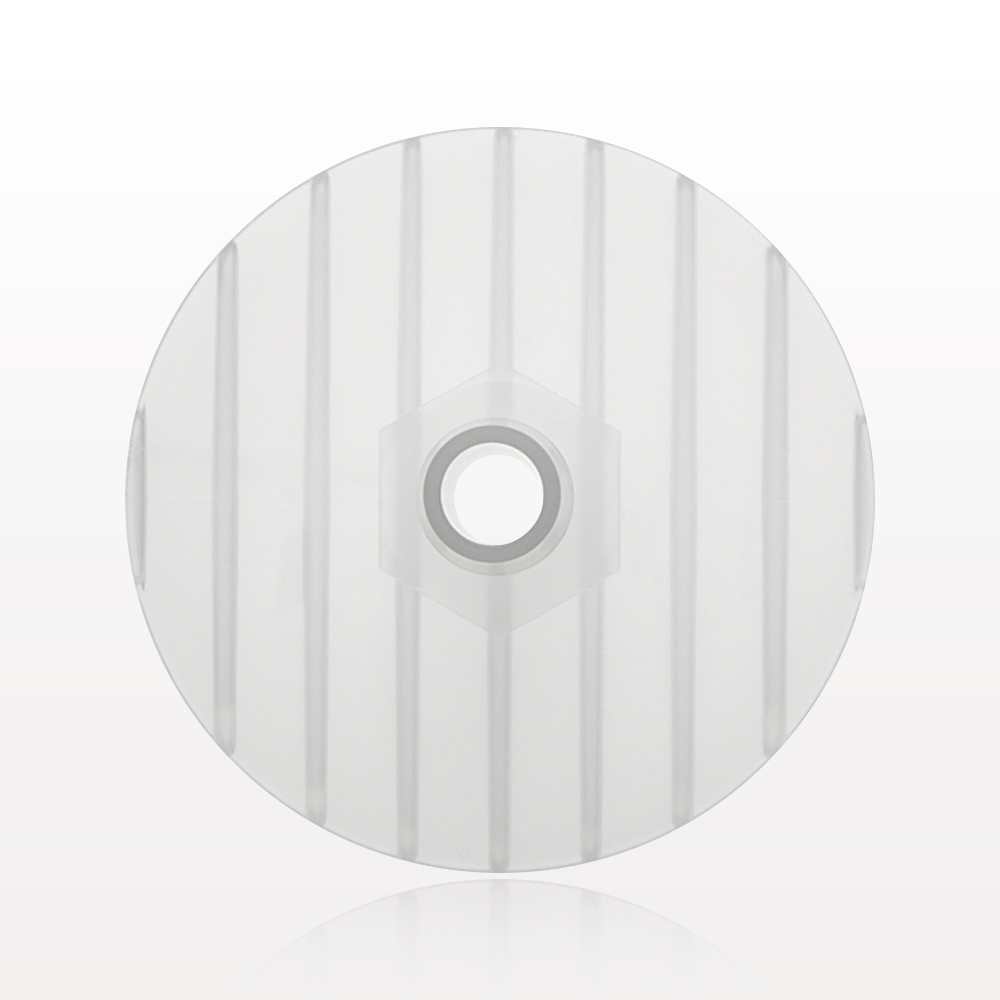 Bag Port Flange with Ribbed Base, Barbed, Natural