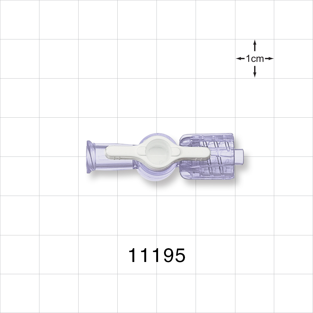 1-Way Stopcock, Female Luer Lock, Male Luer with Spin Lock