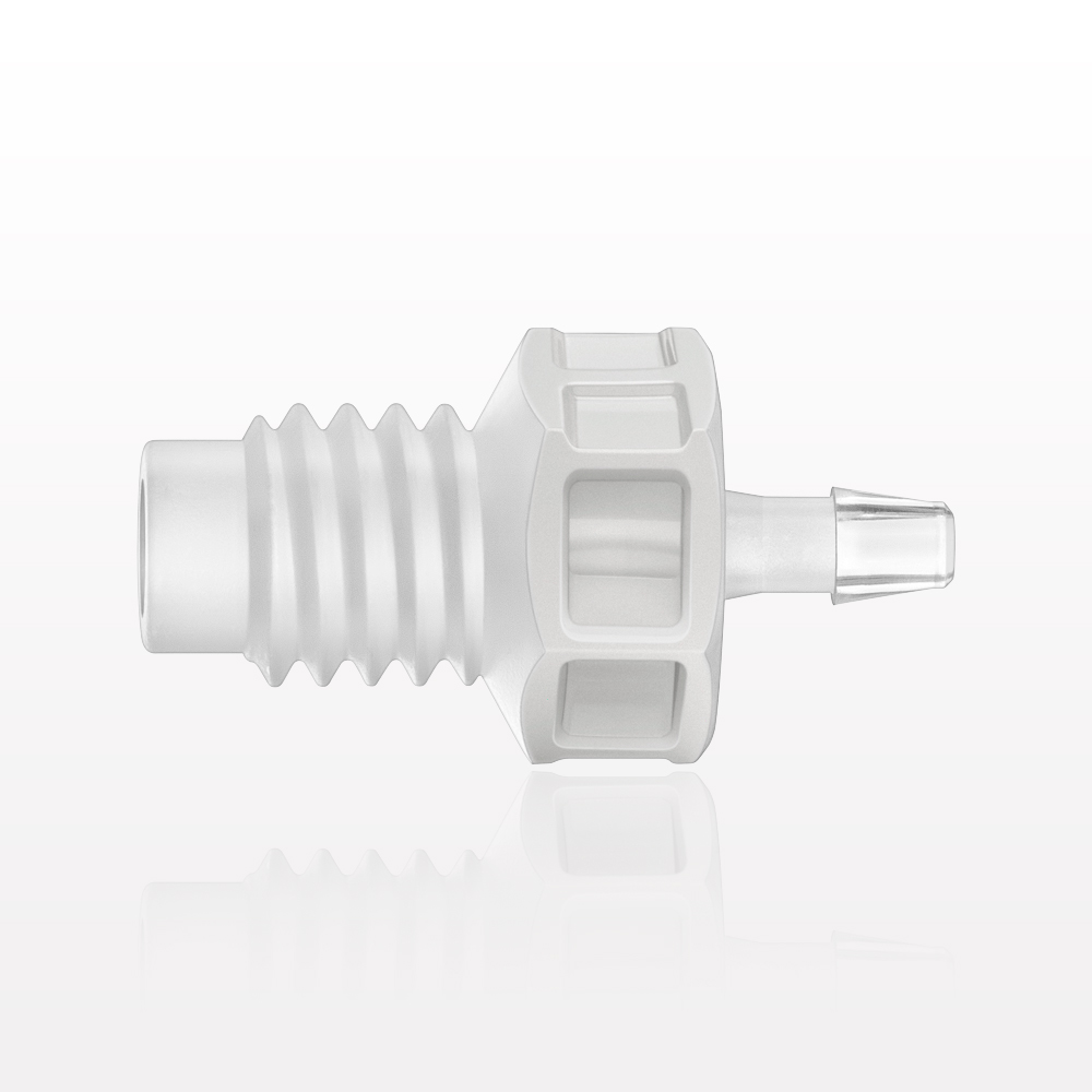 Threaded Connector, Barbed, Natural