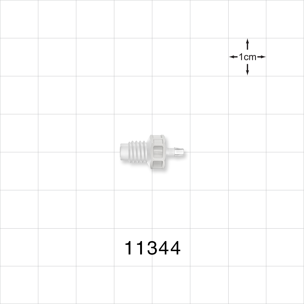 Threaded Connector, Barbed, Natural