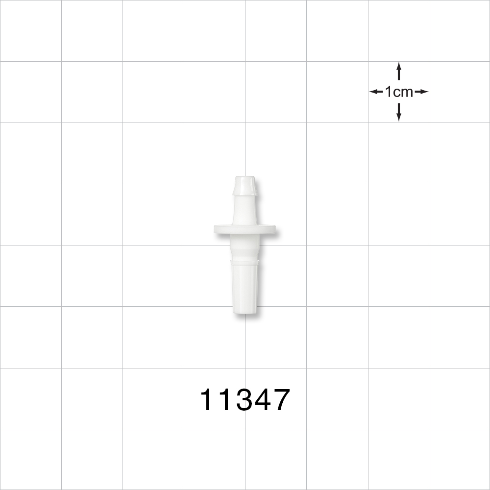 Male Luer Slip, Barbed, White