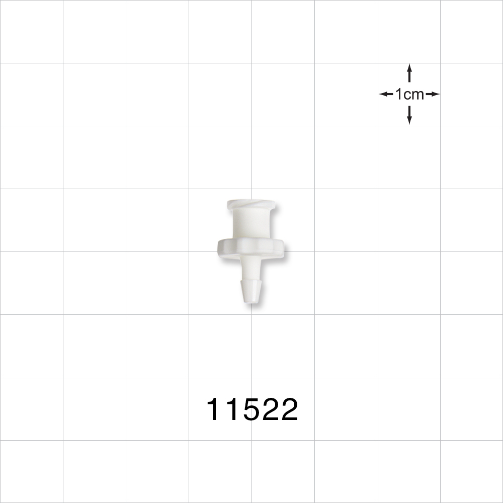 Female Luer Lock, Barbed, White