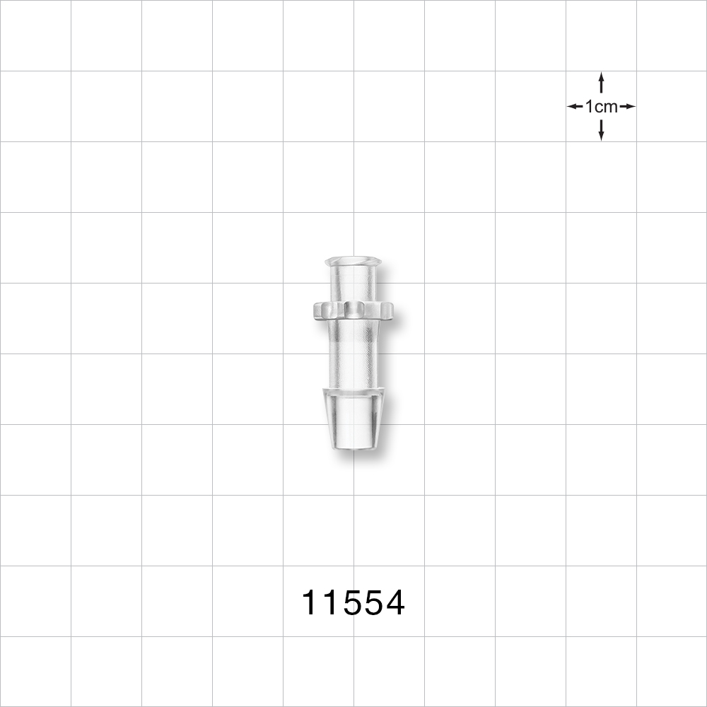 Female Luer Lock, Barbed, Clear