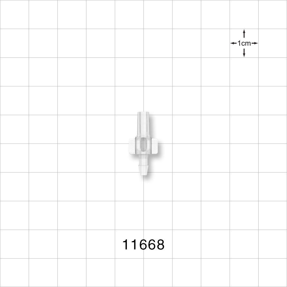 Male Luer Slip, Barbed, Natural