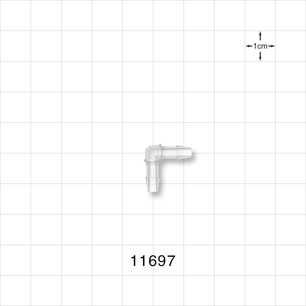 Elbow Connector, Barbed, Natural