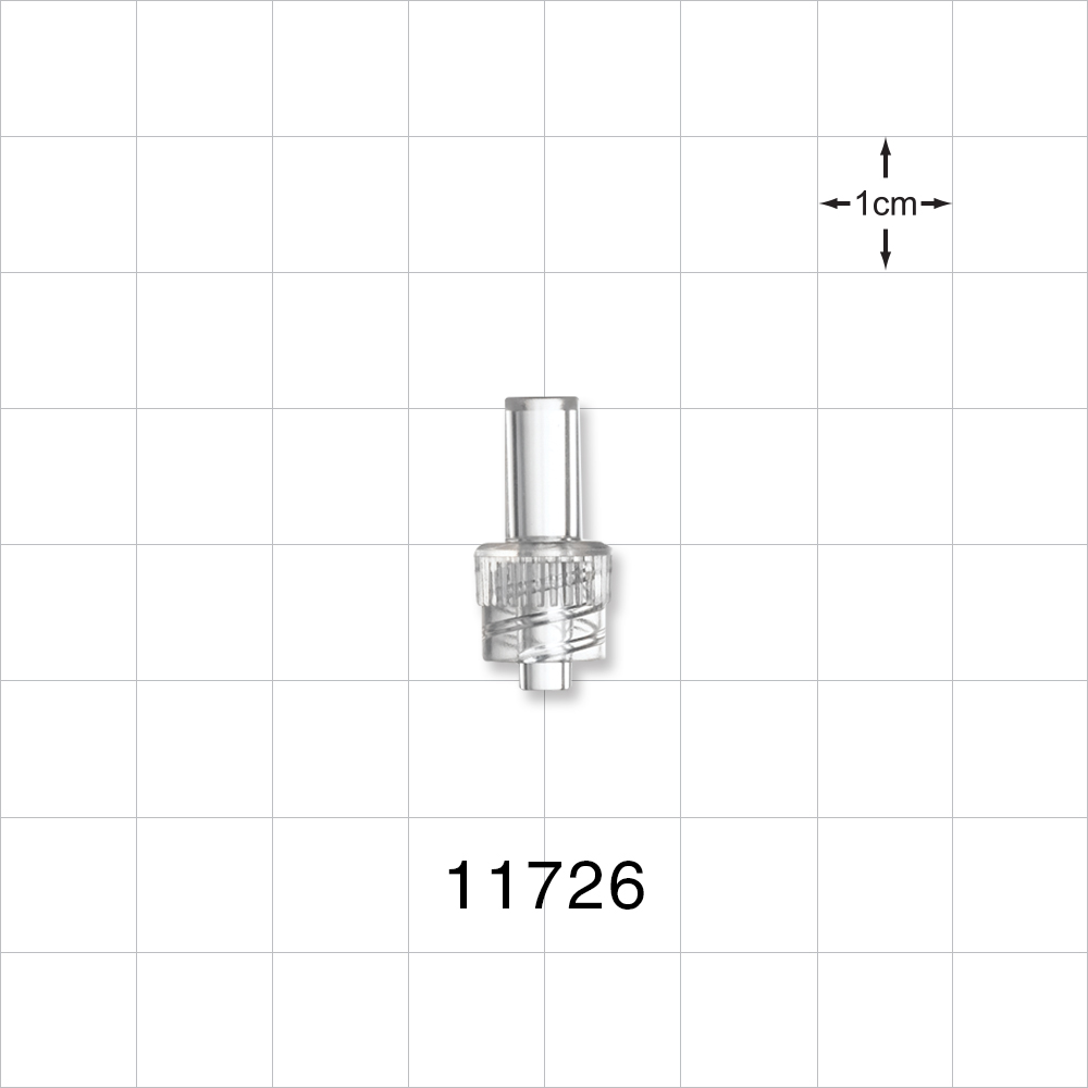Male Luer Lock, Tubing Port, Clear