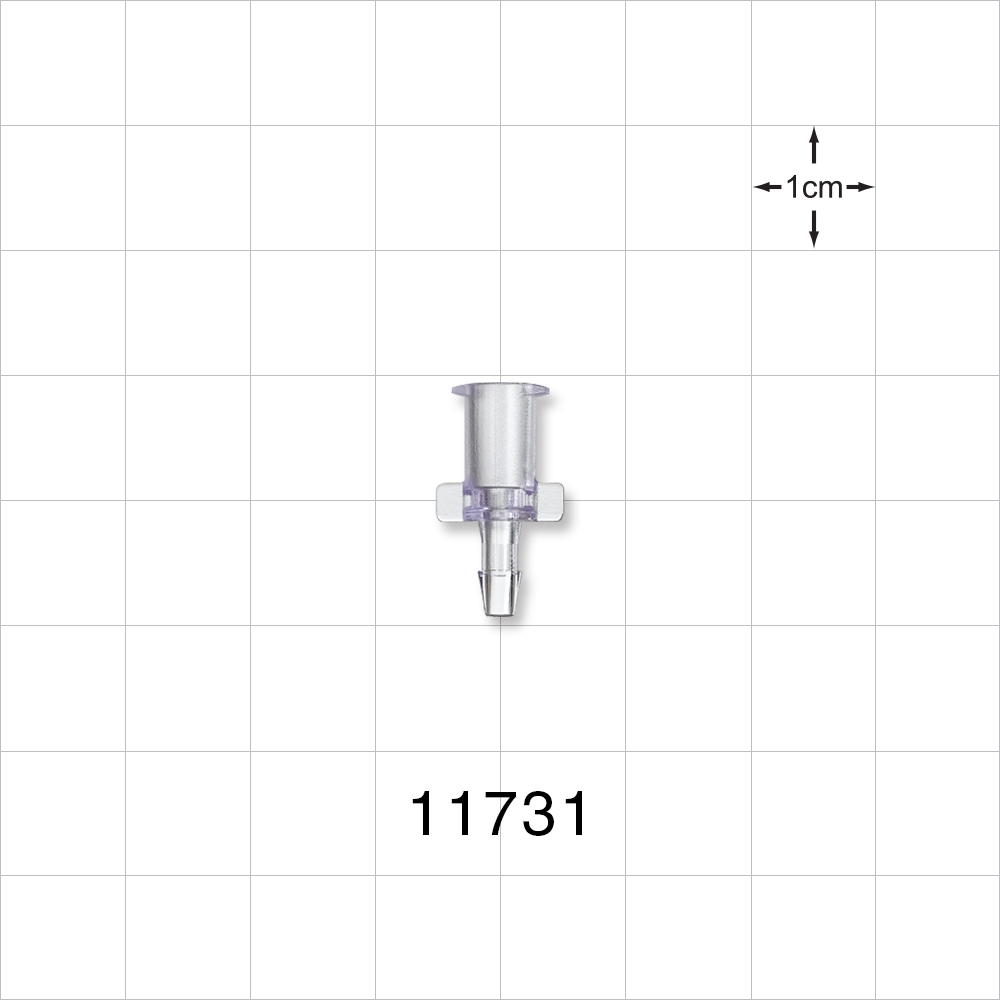 Female Luer Lock, Barbed, Clear