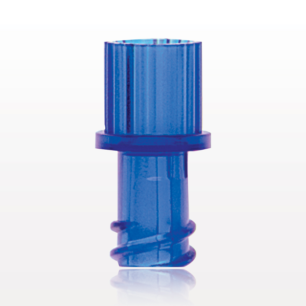 Female Luer Cap, Vented, Blue
