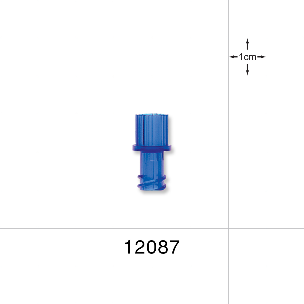 Female Luer Cap, Vented, Blue