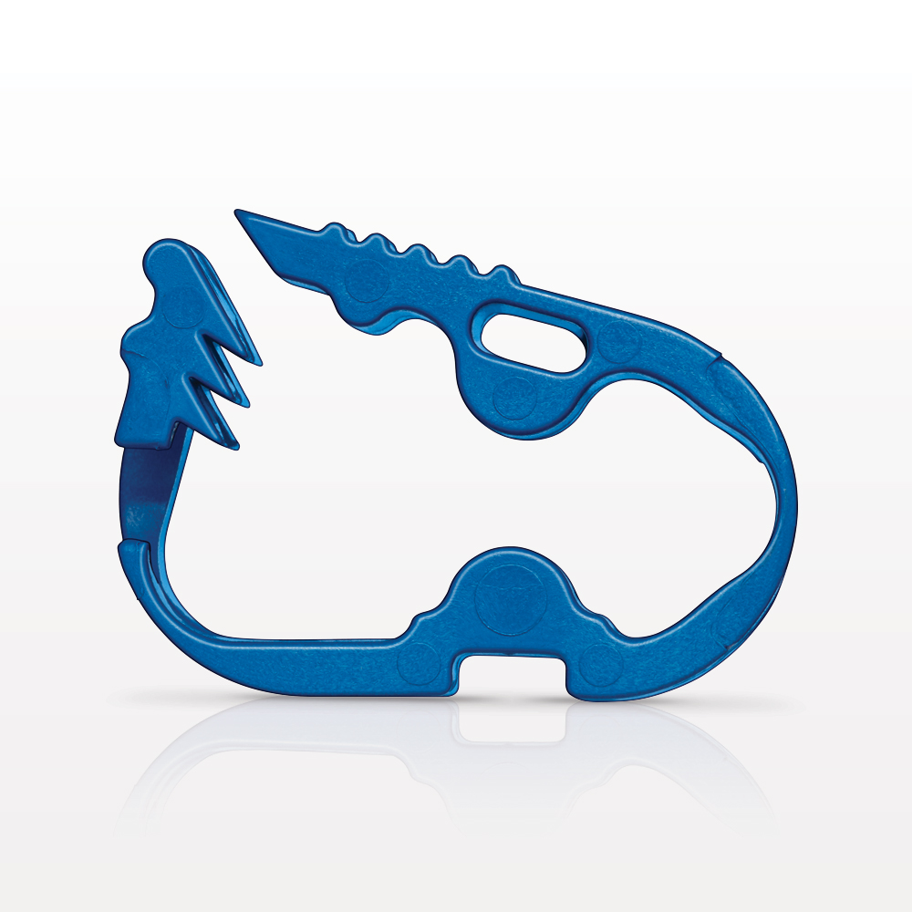 Pinch Clamp, Ratchet-Style, Side-Load, Blue