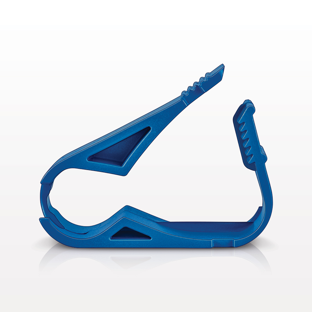 Pinch Clamp, Ratchet-Style, Side-Load, Blue