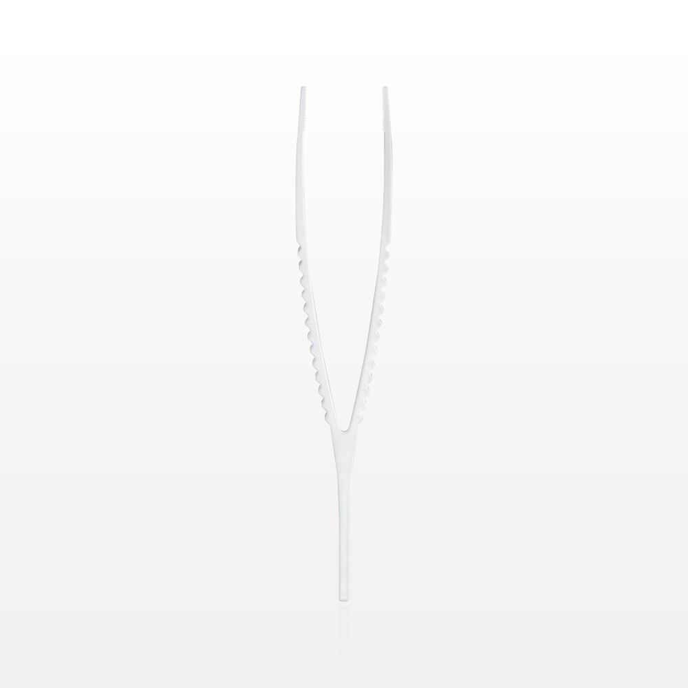 Single-Use Tweezer Forceps, White