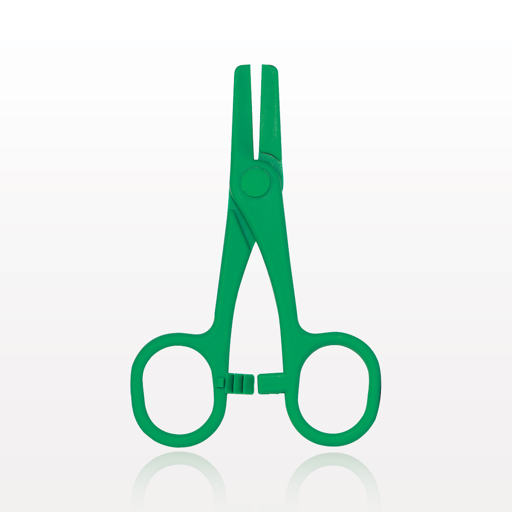 Single-Use Locking Forceps, Green