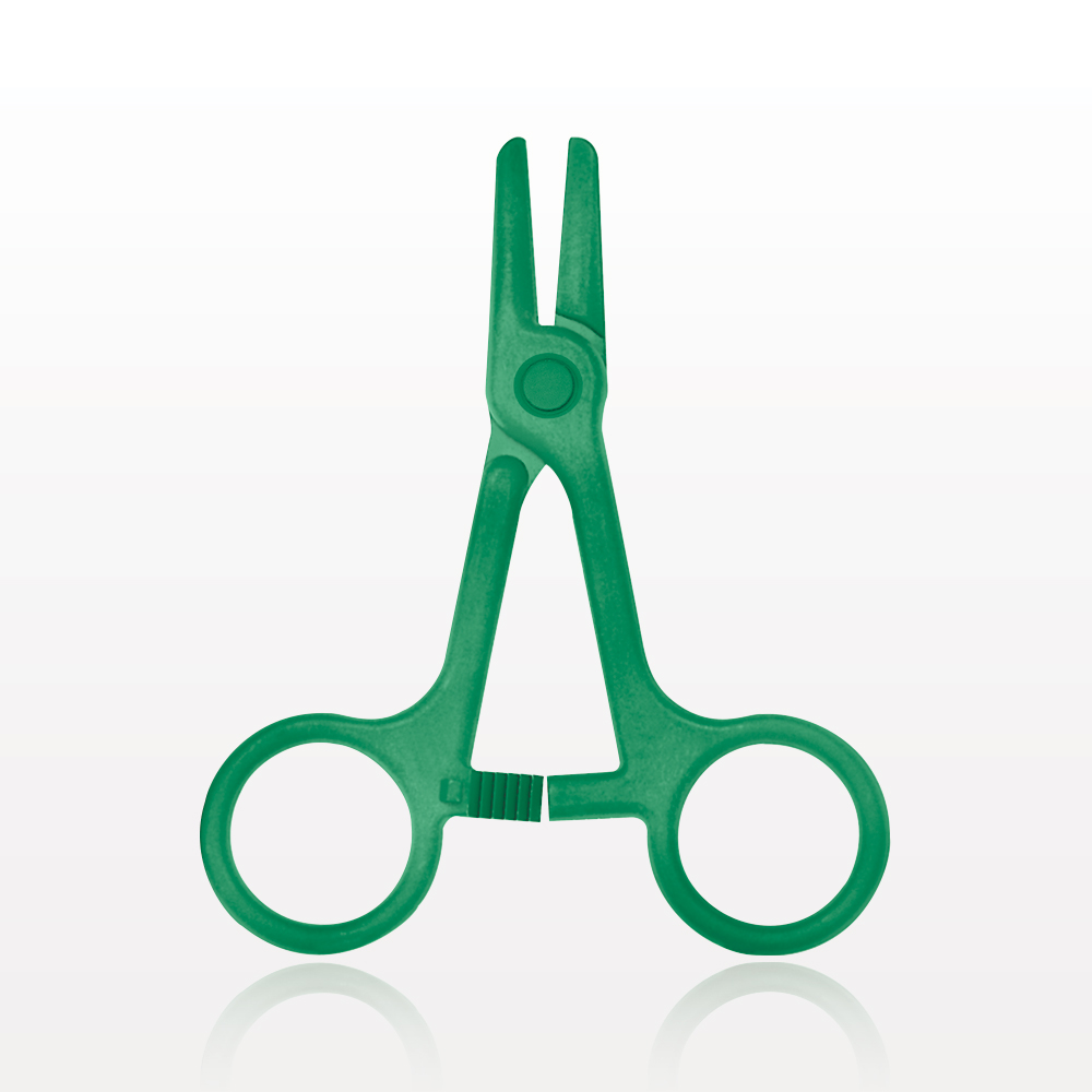 Single-Use Locking Forceps, Green