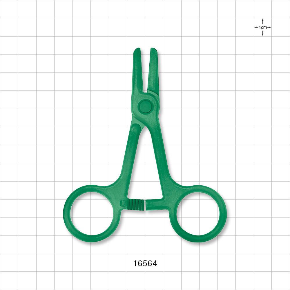 Single-Use Locking Forceps, Green