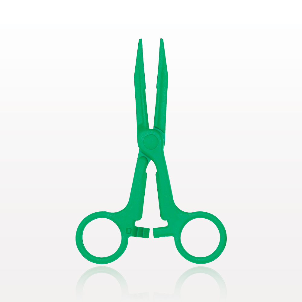 Single-Use Locking Kocher Forceps, Green