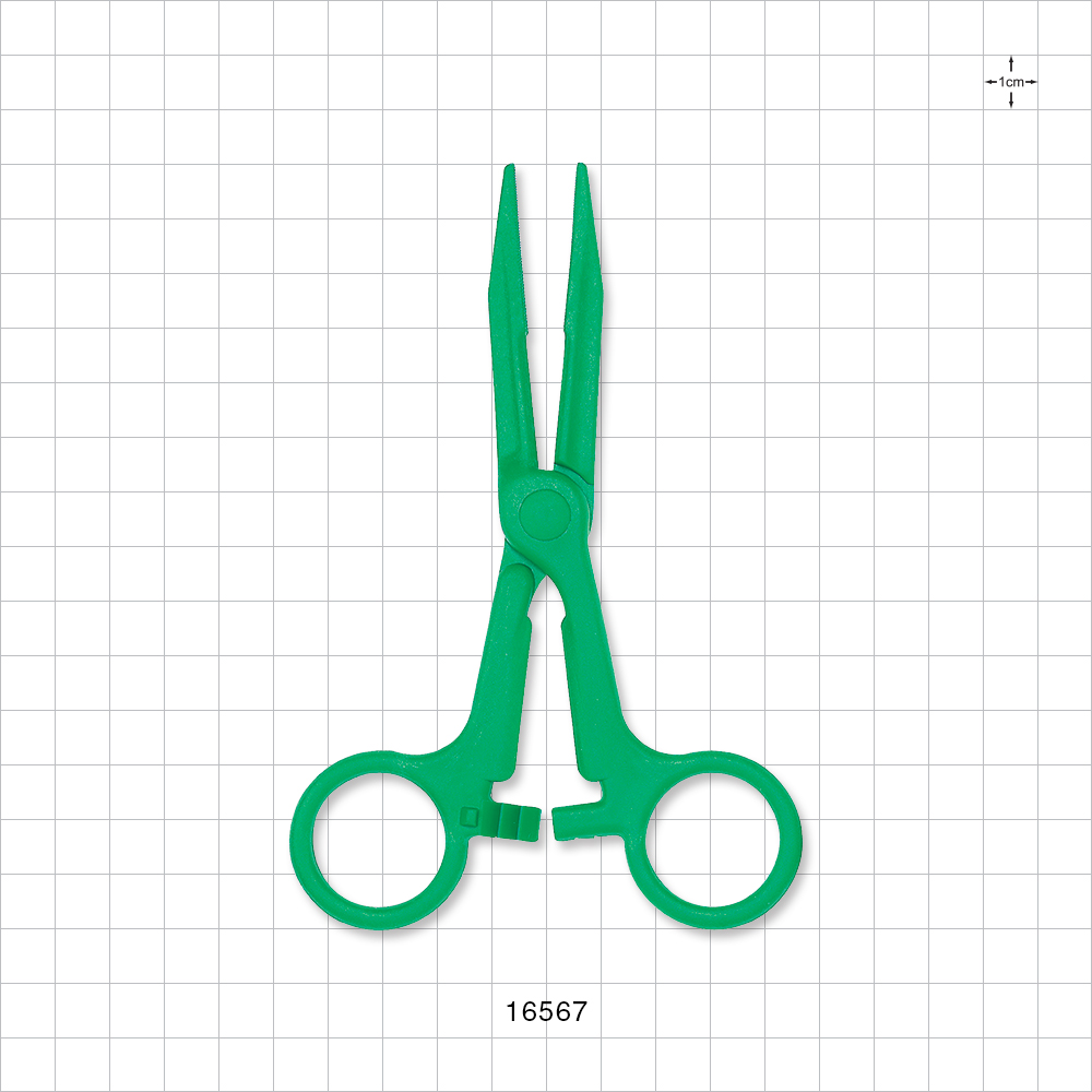 Single-Use Locking Kocher Forceps, Green