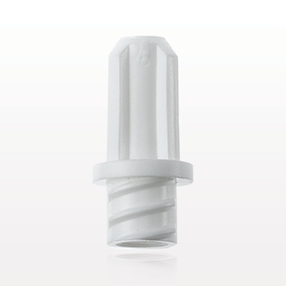 Female Luer Cap, Non-Vented w/Internal Pin, White