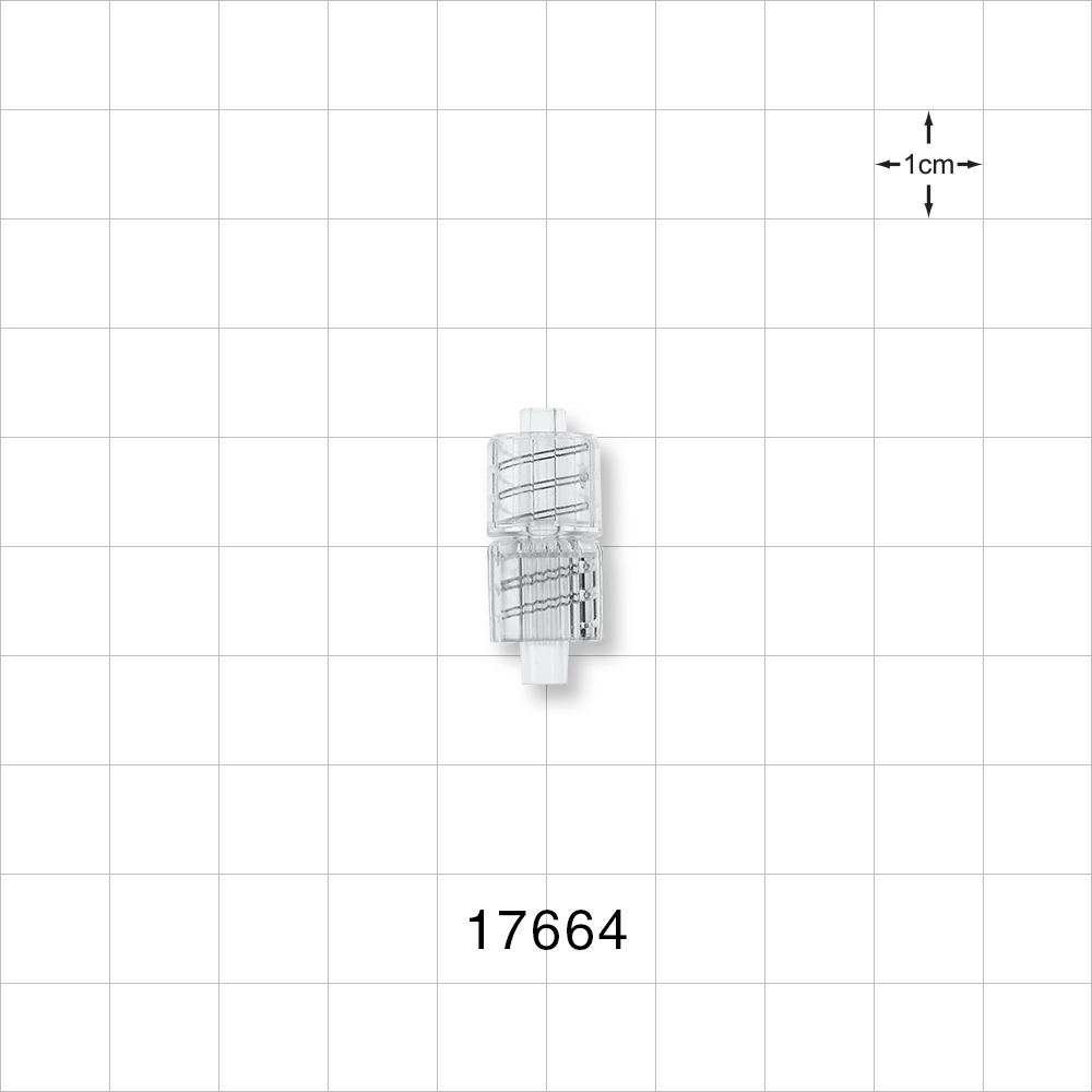 Male Luer Lock to Male Luer Lock w/Spin Lock, Clear