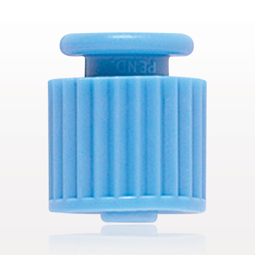 Non-Vented Male Luer Cap without Strap, Blue