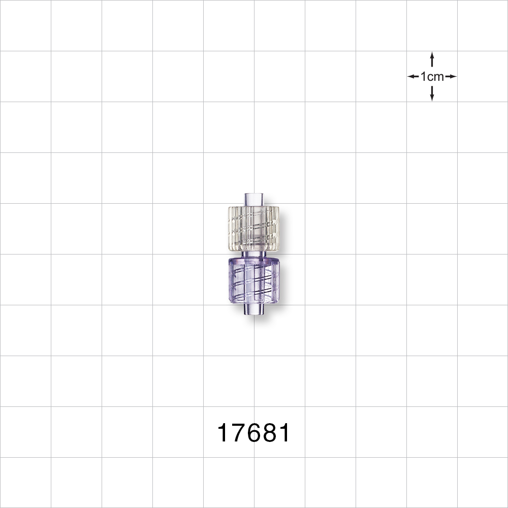 Male Luer Lock to Male Luer Lock w/Spin Lock, Clear