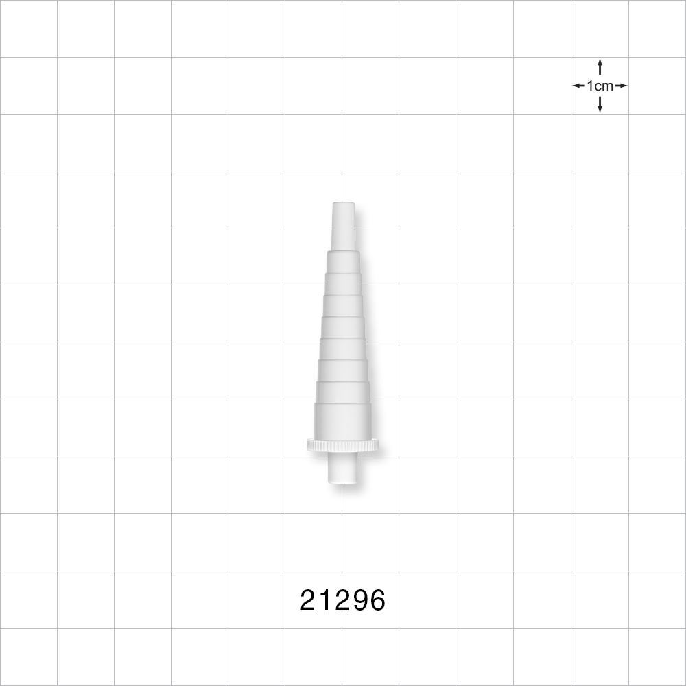 Stepped Connector, White, Male Luer Slip