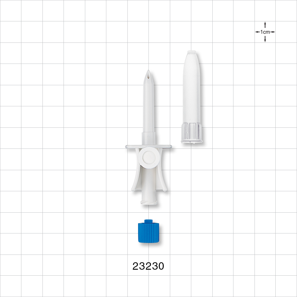 Suregrip™ Vented Transfer Spike with Female Luer Lock, Caps Included