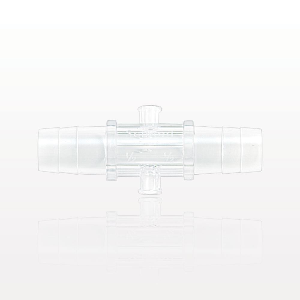 Straight Connector, Barbed, Female Luer Lock Side Port, Natural