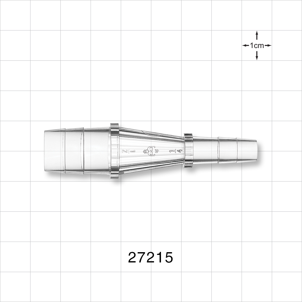 Straight Connector, Reducer, Barbed, Natural