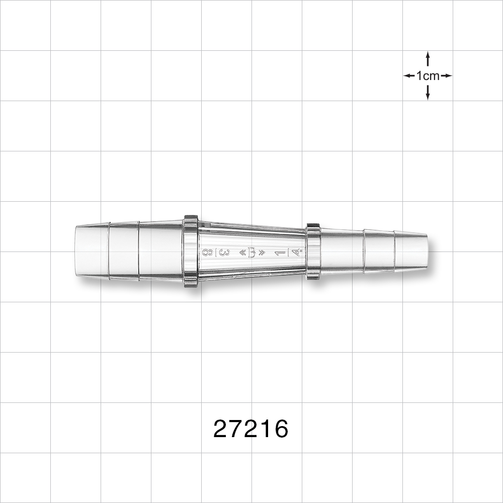 Straight Connector, Reducer, Barbed, Natural