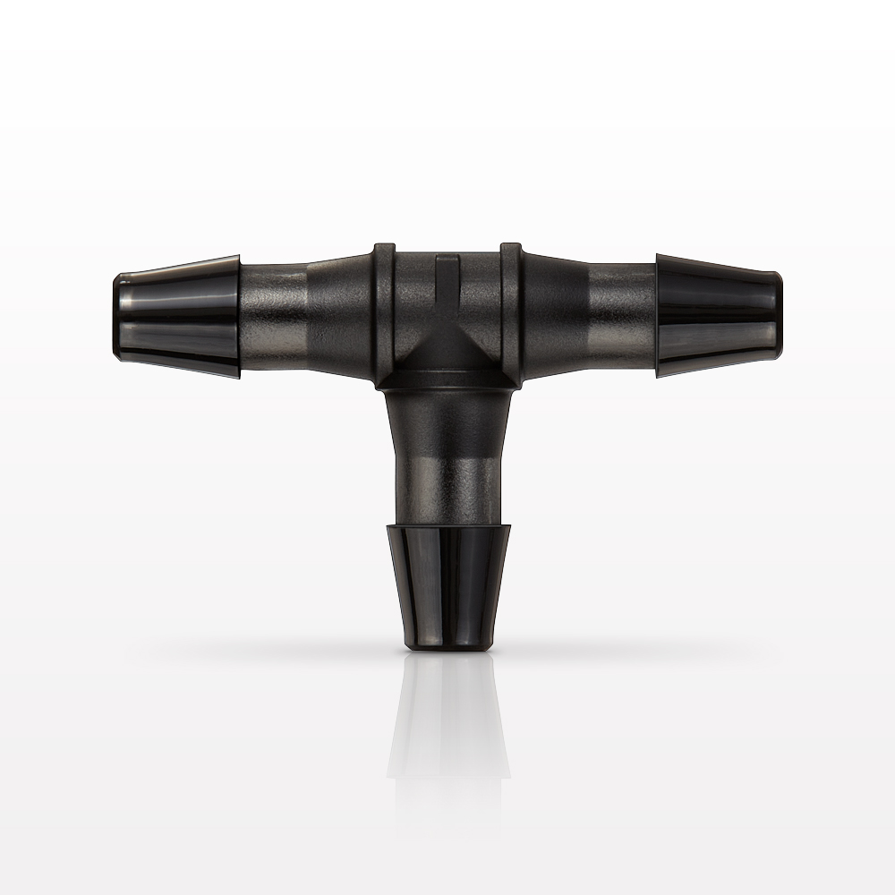 T Connector, Barbed, Black