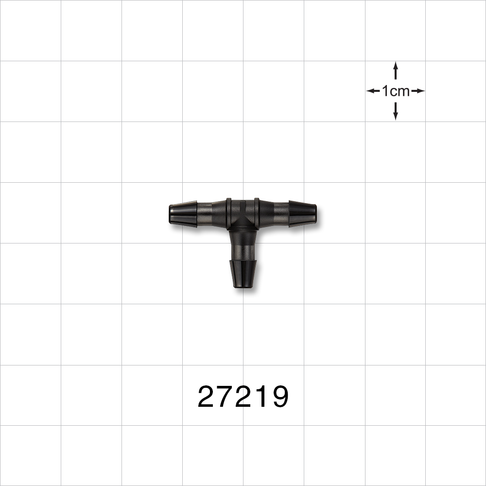 T Connector, Barbed, Black