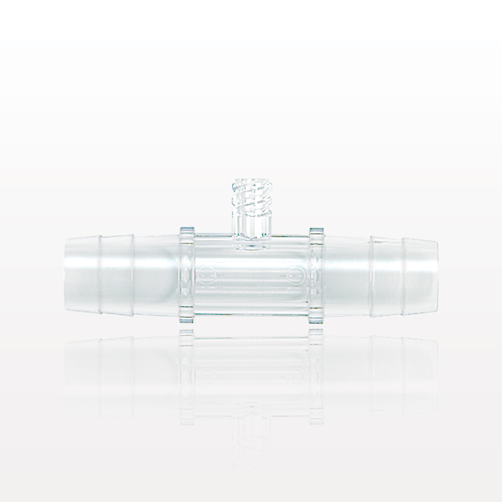 Straight Connector, Barbed, Female Luer Lock Side Port, Clear