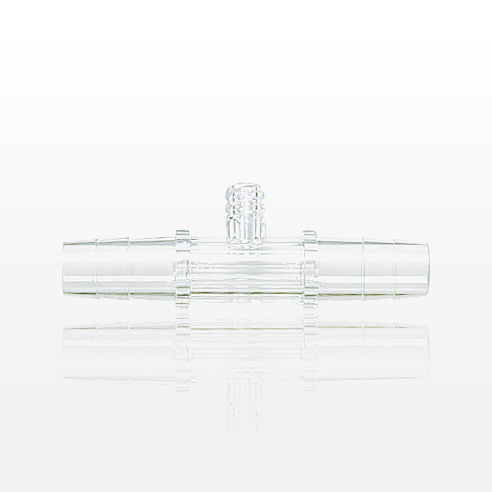 Straight Connector, Barbed, Female Luer Lock Side Port, Clear