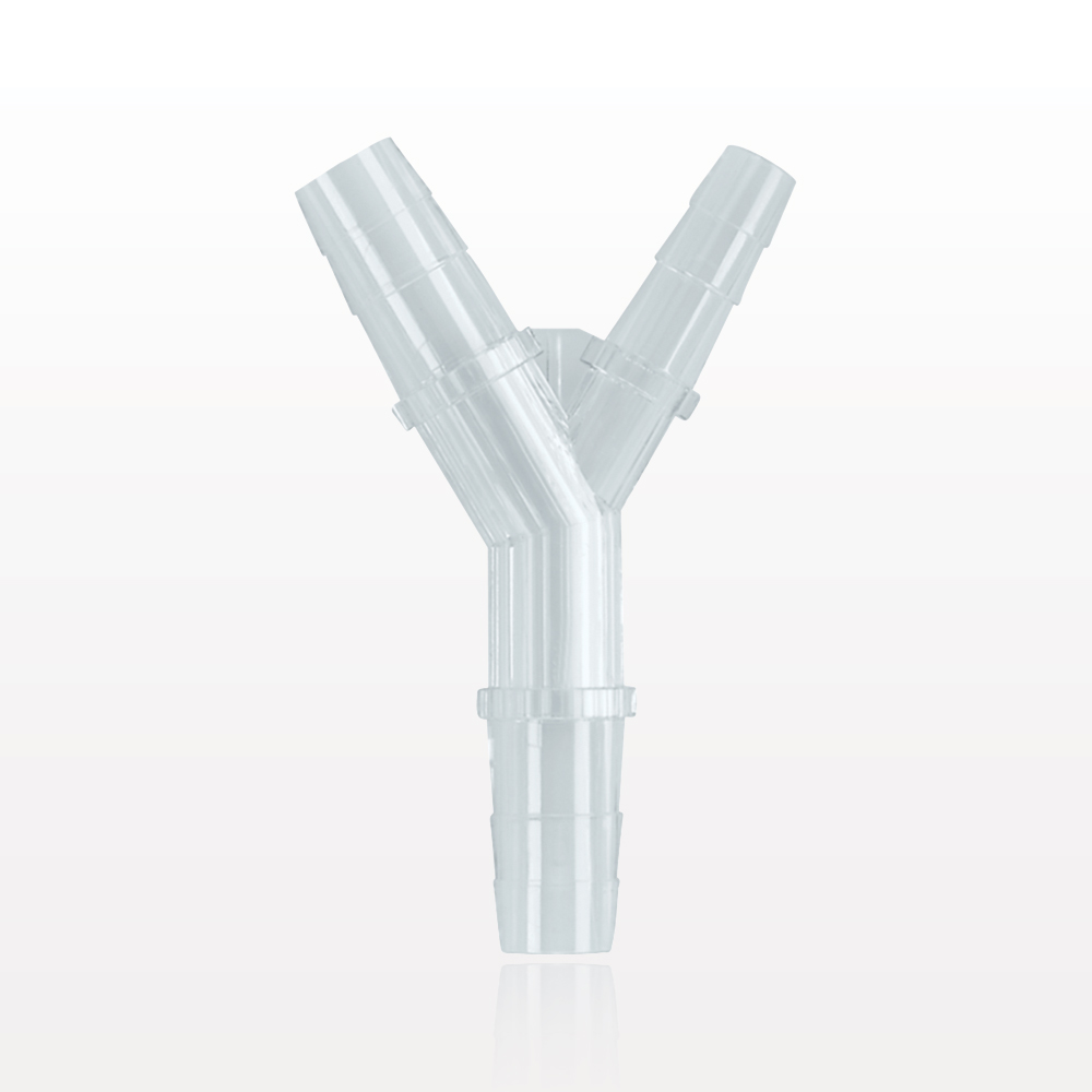Y Connector, Reducer, Barbed, Clear