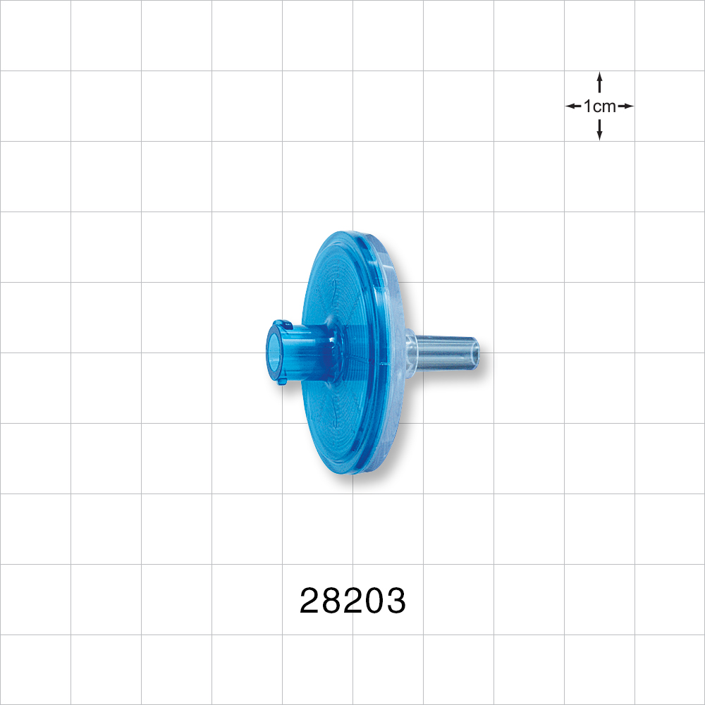 Hydrophobic Filter, Female Luer Lock Inlet to Male Slip Outlet